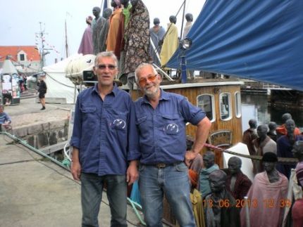 Billedkunstner Jens Galschiøt og skipper på M/S Anton Knud Andresen